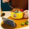 Bát ăn ca mì inox 2 lớp nắp cách nhiệt, kèm giá đỡ điện thoại - Giá 39.000₫ 8
