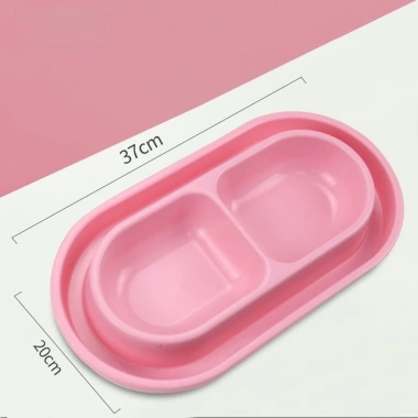 Bát Ăn Chống Kiến Nhựa PP Cho Chó Mèo – Rãnh Nước, Ngăn Côn Trùng, Chống Trượt, Dễ Vệ Sinh, Phù Hợp Poodle Corgi