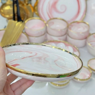 Bát Ăn Cơm Sứ Màu Vân Hồng Bán Lẻ Từng Món - Giấy Kiểm Định Chất Lượng, Giá 48k 8