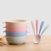 Bát ăn cơm và thìa nhựa lúa mạch tiện dụng, an toàn, giảm giá 21% chỉ 48.290₫ 2