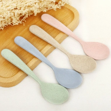 Bát ăn cơm và thìa nhựa lúa mạch tiện dụng, an toàn, giảm giá 21% chỉ 48.290₫