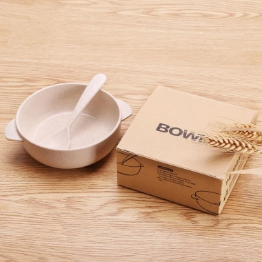 Bát ăn cơm và thìa nhựa lúa mạch tiện dụng, an toàn, giảm giá 21% chỉ 48.290₫
