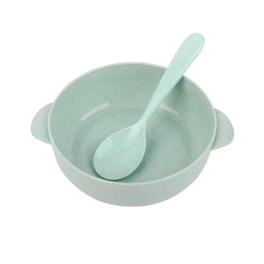 Bát ăn cơm và thìa nhựa lúa mạch tiện dụng, an toàn, giảm giá 21% chỉ 48.290₫
