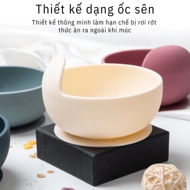 Bát ăn dặm silicon hình ốc sên ngộ nghĩnh cho bé – Giá chỉ 75.000đ, giảm 22%