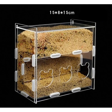 Bát ăn tự động mica cho Gà Rutin, hamster - Giá ưu đãi 150.000đ, chất liệu bền, tiện lợi 2