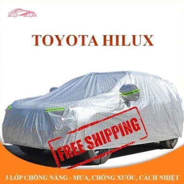 Bạt che phủ Toyota Hilux 3 lớp chống nắng mưa, không thấm nước - Giá chỉ 299.000đ Bạt che phủ Toyota Hilux 3 lớp chống nắng mưa, không thấm nước - Giá chỉ 299.000đ
