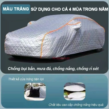 Bạt Che Toàn Thân Xe Độ Dày X3 - Chống Nóng, Hạ Nhiệt, UV, Mưa Rỉ Sét, Kèm Đai Cố Định 5