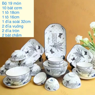 Bát Chén Đĩa Sứ 19 Chữ Phúc Men Cao Cấp - Giảm 50% Siêu Đẹp Giá 249.000₫ 8