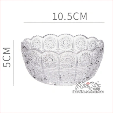 Bát & Chén Thủy Tinh 10.5cm - Trang Trí Bàn Tiệc, Mâm Cúng Sang Trọng, 54.000đ