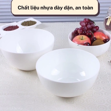 Bát cơm nhựa chịu nhiệt tốt, chén ăn cơm nhựa đen trắng - Mới km247, giá chỉ 4.901₫ 5