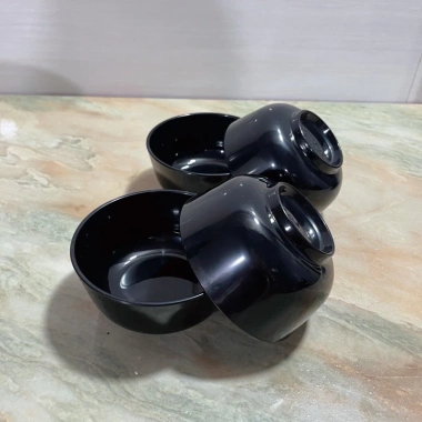 Bát cơm nhựa chịu nhiệt tốt, chén ăn cơm nhựa đen trắng - Mới km247, giá chỉ 4.901₫ 6