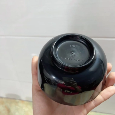 Bát cơm nhựa chịu nhiệt tốt, chén ăn cơm nhựa đen trắng - Mới km247, giá chỉ 4.901₫ 7