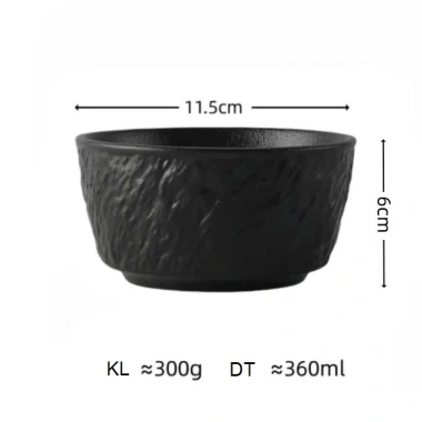 Bát cơm sứ Sarang trắng đen men nhám chống xước - phong cách Bắc Âu, sứ cao cấp xuất khẩu, cơm thạch vuông, giá 16.500₫ 9