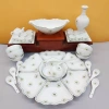 Bát Đĩa Sứ Bát Tràng Bộ Hoa Mặt Trời Men Trắng Ngàn Hoa - Cúng Gia Tiên, Trà, Bát Gà Nậm Rịu, giá chỉ 290.000 VND 2