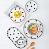 Bát đĩa sứ chấm bi sang trọng - Bát cơm tay cầm, đĩa dài, bát vuông, chỉ 19.500₫ 6