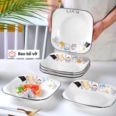 Bát đĩa sứ hình mèo dễ thương, thiết kế pet, chỉ 20.000đ - ưu đãi giảm từ 25.200đ 2