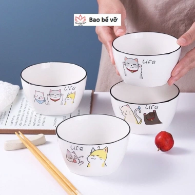 Bát đĩa sứ hình mèo dễ thương, thiết kế pet, chỉ 20.000đ - ưu đãi giảm từ 25.200đ 4