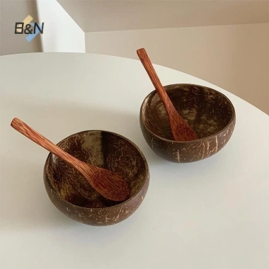 Bát Dừa Gỗ Handmade B&N Bộ Đồ Ăn Thìa Nĩa cho Salad, Tráng Miệng Giá 39.600 VND