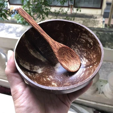 Bát Dừa Gỗ Handmade B&N Bộ Đồ Ăn Thìa Nĩa cho Salad, Tráng Miệng Giá 39.600 VND
