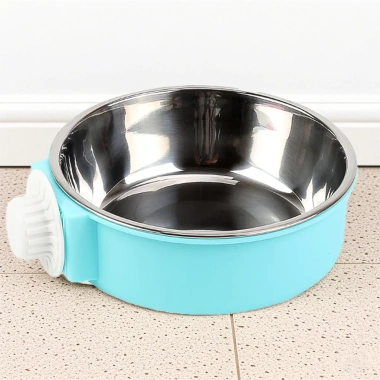 Bát đựng thức ăn cho thú cưng treo lồng thép không gỉ, chống đổ, tháo rời, giá 151.043₫ 5