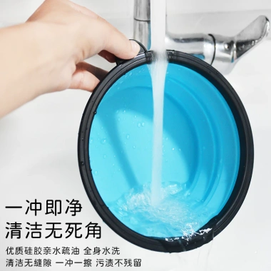 Bát gấp cho chó mèo Di động, khóa lớn, bát nước và ăn du lịch ngoài trời 8