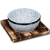 Bát giữ nhiệt SANCONG đá thố Hàn Quốc, kèm đế gỗ, thố đá tiện dụng - Giá chỉ 70.438₫ 6