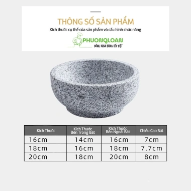 Bát giữ nhiệt SANCONG đá thố Hàn Quốc, kèm đế gỗ, thố đá tiện dụng - Giá chỉ 70.438₫