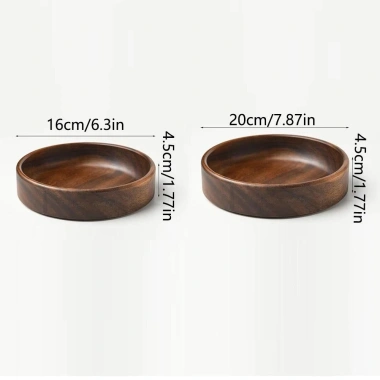 Bát gỗ nguyên khối LEOTA - Đĩa salad xếp chồng, khay sushi đa năng, giá ưu đãi 221.760₫