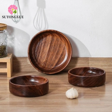 Bát Gỗ SUTONGXUE - Đĩa Salad Xếp Chồng, Bề Mặt Tròn Mịn, Chắc, Ăn Nhẹ, 222.530đ