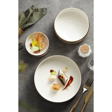 Bát gốm sứ nhũ vàng sang trọng, đẳng cấp cho nhà hàng khách sạn, giá ưu đãi 159.000₫