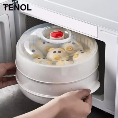 Bát hấp lò vi sóng 2 lớp chịu nhiệt – Dễ làm sạch, sưởi ấm rau, nấu ăn, phô mai – 145.200₫ 3
