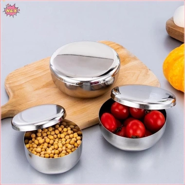 Bát inox Hàn Quốc N & X lớn có nắp, chống bỏng, an toàn cho trẻ em, giá ưu đãi 67.540₫