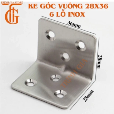 Bát ke góc vuông inox cao cấp - Đẹp, bền, phù hợp tủ kệ và bàn ghế, giá 37.000₫