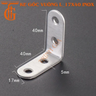 Bát ke góc vuông inox cao cấp - Đẹp, bền, phù hợp tủ kệ và bàn ghế, giá 37.000₫
