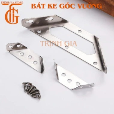 Bát ke góc vuông inox cao cấp - Đẹp, bền, phù hợp tủ kệ và bàn ghế, giá 37.000₫