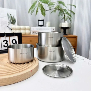 Bát kiêm tô nắp chockmen thép không gỉ 18/10 - Đồ đáy liền ăn cơm hấp trộn - 265.000₫ 3 Bát kiêm tô nắp chockmen thép không gỉ 18/10 - Đồ đáy liền ăn cơm hấp trộn - 265.000₫ 3