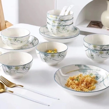 Bát mặt trời hoa thủy tiên - gốm sứ bát tràng, giá chỉ 90.000 VND 4