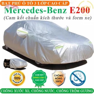 Bạt Phủ Mercedes E200 3 Lớp Ép Nhiệt Tráng Nhôm Chống Nắng Mưa Cháy Giá 299.000₫ Bạt Phủ Mercedes E200 3 Lớp Ép Nhiệt Tráng Nhôm Chống Nắng Mưa Cháy Giá 299.000₫