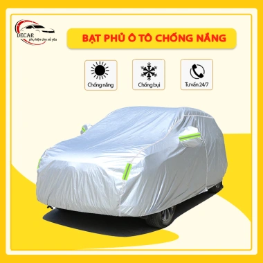 Bạt phủ ô tô áo bạc Loại 2 - Chống nước, nóng, xước, mưa, bụi cho xe 4-7 chỗ và bán tải, 309.000đ