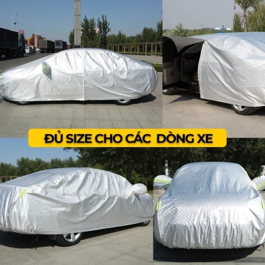 Bạt phủ ô tô áo bạc Loại 2 - Chống nước, nóng, xước, mưa, bụi cho xe 4-7 chỗ và bán tải, 309.000đ 3 Bạt phủ ô tô áo bạc Loại 2 - Chống nước, nóng, xước, mưa, bụi cho xe 4-7 chỗ và bán tải, 309.000đ 3