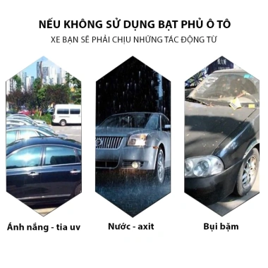 Bạt phủ ô tô áo bạc Loại 2 - Chống nước, nóng, xước, mưa, bụi cho xe 4-7 chỗ và bán tải, 309.000đ