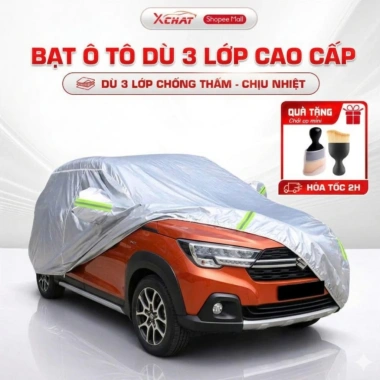 Bạt phủ ô tô Oxford cao cấp XCHAT - Chống nắng mưa, bụi, xước, đa size Sedan SUV Bán tải 12T, giá 459k