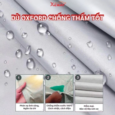 Bạt phủ ô tô Oxford cao cấp XCHAT - Chống nắng mưa, bụi, xước, đa size Sedan SUV Bán tải 12T, giá 459k