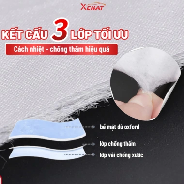 Bạt phủ ô tô Oxford cao cấp XCHAT - Chống nắng mưa, bụi, xước, đa size Sedan SUV Bán tải 12T, giá 459k