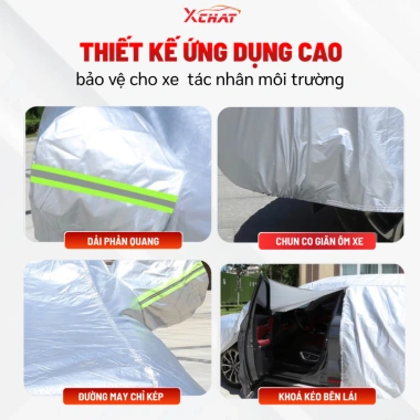 Bạt phủ ô tô Oxford cao cấp XCHAT - Chống nắng mưa, bụi, xước, đa size Sedan SUV Bán tải 12T, giá 459k