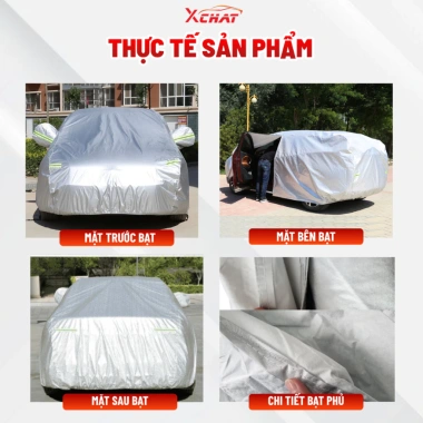 Bạt phủ ô tô Oxford cao cấp XCHAT - Chống nắng mưa, bụi, xước, đa size Sedan SUV Bán tải 12T, giá 459k 9 Bạt phủ ô tô Oxford cao cấp XCHAT - Chống nắng mưa, bụi, xước, đa size Sedan SUV Bán tải 12T, giá 459k 9