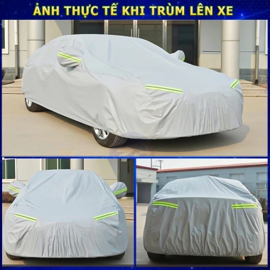 Bạt phủ ô tô vải dù Oxford 3 lớp tráng bạc - Chống nắng mưa, bảo vệ 4-7 chỗ, giá chỉ 409.699₫ 6