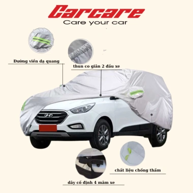 Bạt phủ ô tô vải dù Oxford Carcare chính hãng Bảo vệ xe cao cấp giảm giá 445.000đ