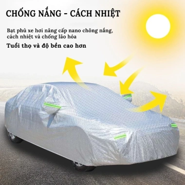 Bạt Phủ Xe Ô Tô Kia Morning, Soluto, Cerato, Seltos 3 lớp nhôm - Giá chỉ 265.000đ