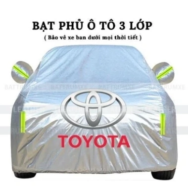 Bạt Phủ Xe Ô Tô Toyota Vios, Corolla Cross, Camry, Fortuner, Hilux – Chống Nắng, Giá chỉ 319.500đ